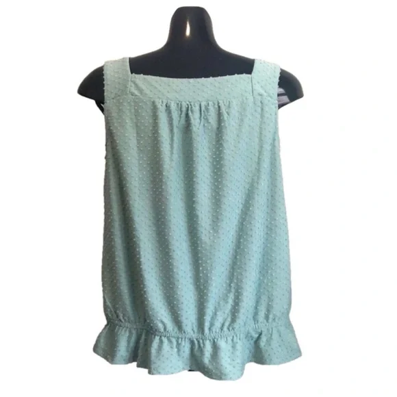 Ricki’s Polkadot Textured Dressy Top, Size Medium - Picture 3 of 9